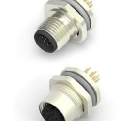 TE Connectivity adds to M12 range with connectors for PCBs and panels
