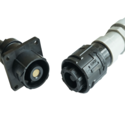 EM30M Series, High Current, 200A (Max) Waterproof, Industrial Push-On Bayonet Lock Connector